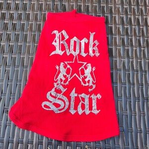 Rock Star doggie tank in red 💙🐶